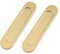 MOROBOR Lot de 2 poignées de porte coulissante ovales auto-adhésives en alliage d'aluminium doré sans perforation pour porte de grange coulissante, fenêtres, armoires / 15 cm