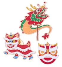 ARFUKA 3 Stück Anstecknadel Löwe Broschen Set Brosche Pins Anstecknadel Geschenk für Männer und Frauen Kleidung Taschen Jacken