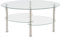 LEADZM Couchtisch,Beistelltisch,Tisch,wohnzimmertisch,3 lagiges Design aus gehärtetem Glas,minimalistisch,90 x 50 x 45 cm (transparent)