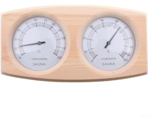 ZAMETTER Sauna Messgeräte Holz Sauna Thermometer 2-in-1 Holz Sauna Thermometer Hygrometer 23,5 * 13 * 3 cm, 1234959087
