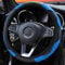 Auto-Lenkradbezug, Universalgröße, passend für 37–38 cm, rutschfeste Karbon-Mikrofaser-Lenkradabdeckung, atmungsaktives Autozubehör, Lenkradschutz, Blau