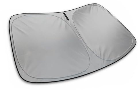 Auto Sonnenschutz Frontscheibe für BMW X2 2018-2023, Windschutzscheiben Abdeckung, Reflektierender UV Staub Schutz Faltbare Sonnenschutzfolie Zubehör,A/Gray