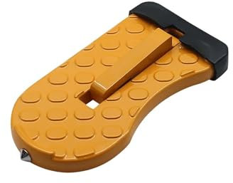 DWYYJJ Klappbarer Auto Pedal Türstufe Klappbare Autotürverriegelungshaken-Stufe Universelle Fußpedalleiter Für Jeep Für SUV LKW Dachgepäckträger Stehendes Hilfswerkzeug(Yellow)