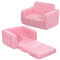 2 in 1 Kindersofa Ausklappbar, Kindersessel ab 1 Jahr für Kinderzimmer, Leichtes Kindercouch mit Abnehmbarem Cover, Mini Kinder Sofa für Spielzimmer, Geschenk für Mädchen und Jungen, Rosa