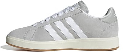 adidas Herren Grand Court Base 00s Shoes, Grey Two/Cloud White/Gum, 38 EU