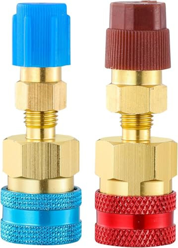 Lanpeeking R1234yf-auf-R134a-Adapter – Premium Schnellkupplungssatz für Kfz-Klimaanlagen – R1234yf Kältemittel Nachfüllsatz mit High/Low Side Adapter – Evakuierung und Aufladen