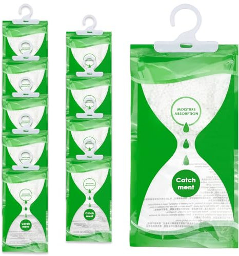Dunkwckore 10 Pack Assorbi Umidità Armadio 100g - Igroscopico Prova Antimuffa e Antiumidita Casa - Sacchetti Deumidificatore Con Assorbimento Per Casa