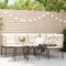 Homgoday Gartensofa in L-Form mit Kissen Balkonlounge Gartenmöbel Gartenlounge Gartensofa Balkon Sofa Sitzgruppe Balkonmöbel Schwarz und Weiß Stahl und Textilene