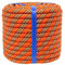 JANJOSN Double Braided Polyester Rope (1/2 Inch x 200 Feet) Arborist Rope High Strength Climbing Rope for Tree Work Pulling Swing Sailing, Orange