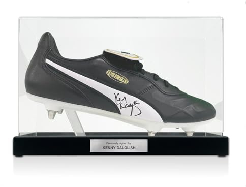 Sir Kenny Dalglish Signed Football Boot. Display Case With Plaque