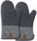BONTHEE Ofenhandschuhe Hitzebeständige Extra Lang backhandschuhe für Kochen Backen Grillen - 2er Set - Anthrazitgrau