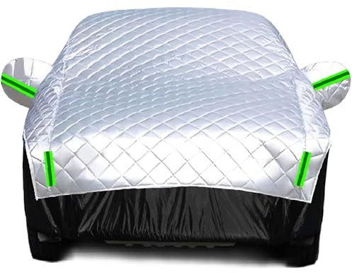 Bache Anti grele Voiture Compatible avec Volvo C30 2006-2013,Protection Solaire,Coupe-Vent,à la Neige, à la poussière,bache Anti grele (Silver Black)