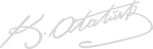 Atatürk Imza Aufkleber – Selbstklebender Vinyl Sticker – Wasserfest & UV-beständig für Auto, Laptop, Fenster & Motorrad- PL (Silbermetallic)