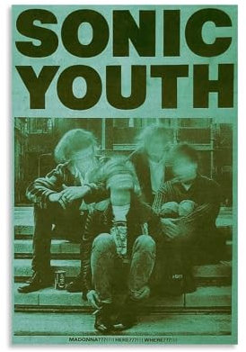 HUEAEHAHE Sonic Youth Poster, Zimmer, dekoratives Leinwandposter, ästhetischer Posterdruck, Wandkunst, Dekorposter, 30 x 45 cm, ungerahmter Stil