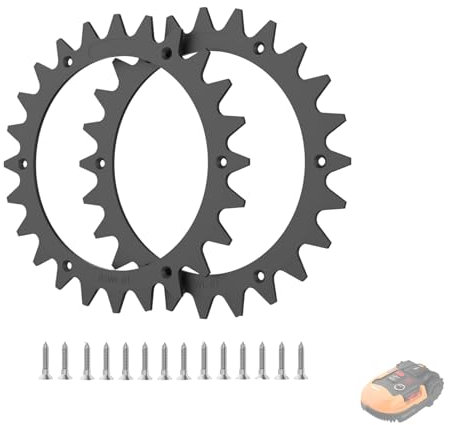 Chuancheng Rasenmäherspieß für Worx Landroid S & M Modell Mähroboter, für S300, S450i, S700i, M500, M700, M800i, M900, M1000, M1000i, 2 Anti-Rutsch-Spikes, 14 Schrauben