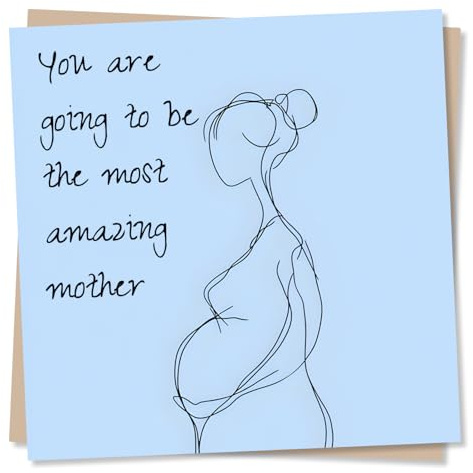 Congratulations Card for Expectant Mother To Be Or Happy Birthday Card From Bump - Amazing Mum To Be - Pregnancy, Pregnant - From Friend, Baby To Be, Child, Husband, Daughter, Son - For Mama, Mummy