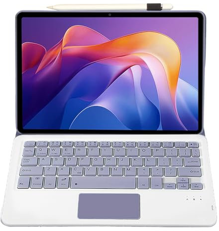 leleyo Custodia Tastiera per Xiaomi Redmi Pad 2 11 Pollici Smart Cover con Tastiera Touchpad Magnetica Rimovibile Senza Fili Bluetooth QWERTY, Viola