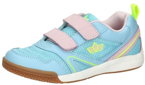 Lico Unisex Kinder Boulder V Hallenturnschuhe, Türkis Rosa Lemon, 30 EU