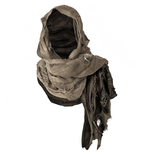 Proumhang Viking-Stil Kapuzenumhang mit Brosche – Mittelalterlicher Schal, Renaissance-Umhang für Cosplay. Perfekt für Männer & Frauen,Ideal für Mittelalter-Fans und LARP,Einheitsgröße