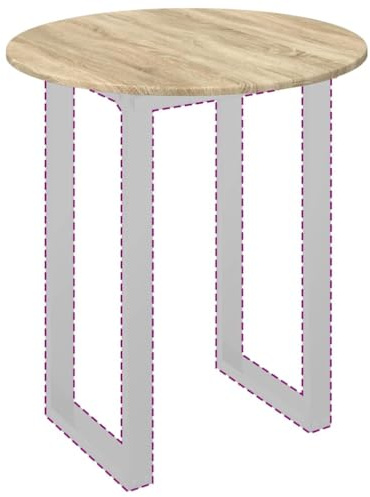vidaXL Table Top Sonoma oak 70 x 70 x 1.5 cm Engineered Wood, A Stylish, Round Garden Table Top for Outdoor Dining, Modern Terrace Furniture, Durable Engineered Wood Design Surface