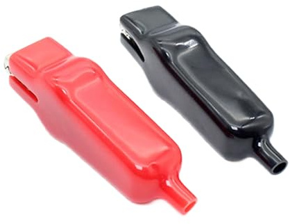 2Pcs Electric Clip Spring Clamp Double Ended 20A Sheathed Spring for Car Auto Vehicle Electrical Tool Parts
