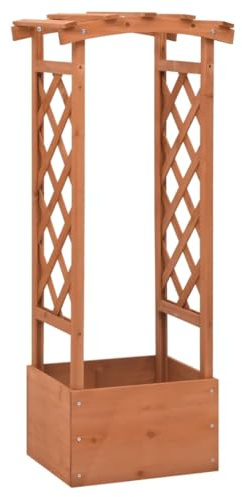 Générique Jardinière à Treillis avec Arche 49x39x117 cm Bois de Sapin,Maison & Jardin,Pelouses & Jardins,Jardinage,Pots & Cache-Pots,316391