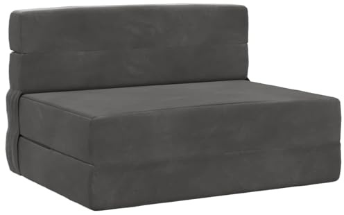 vidaXL Klappsofa Bett Dunkelgrau 100 x 80 x 60 cm Stoff