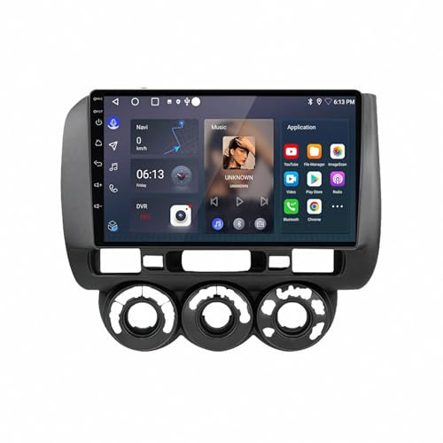 Auto Radio mit Bildschirm für Honda Jazz 1 GD 2001-2008 Bildschirm mit Bluetooth-Freisprecheinrichtung, Sprachassistent, Live-Navigation, Mirrorlink, Aux, Fm, 8 Kern 8G+256G