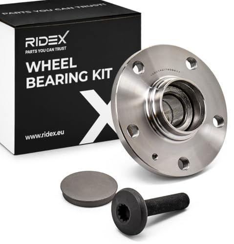 RIDEX 654W0005 Kit de roulement de roue des deux côtés du pont Arrière avec graisseur avec vis Compatible avec VW Golf 7 3/5 portes 5G1, BQ1, BE1, BE2