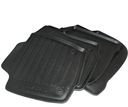 Skoda 5JB061550 Gummi Fußmatten 4x Gummimatten schwarz Original Allwettermatten Premium