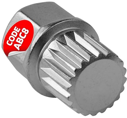 SW-Stahl 02382L-21 Felgensicherung VW Adapter ABC8 für Felgenschloss | Spezieller Schlüsseladapter für Volkswagen Felgenschlösser - Robuster Radsicherungseinsatz - Code ABC 8 - Profi-Qualität