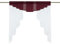 HongYa transparenter Voile Scheibengardine Tunnelzug Kurzstore Küche Kleinfenster Gardine H/B 125/120 cm Beere