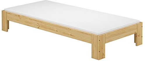 Erst-Holz® Futon, Einzel Bett 90 x 200 cm Kiefer massiv mit Rollrost, mit Matratze 60.67-09 M