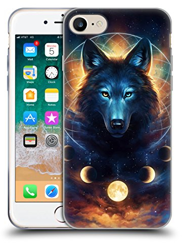 Head Case Designs Offizielle Jonas JoJoesArt Jödicke Traumfänger Wolf Wilde Tiere 2 Soft Gel Handyhülle Hülle kompatibel mit Apple iPhone 7/8 / SE 2020 & 2022
