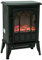 HOMCOM Chimenea Eléctrica 1000W/2000W Chimenea Decorativa con Ventana Efecto de Llama Temperatura Ajustable y Protección Sobrecalentamiento para 15-30 ㎡ 39x23x56,5 cm Negro