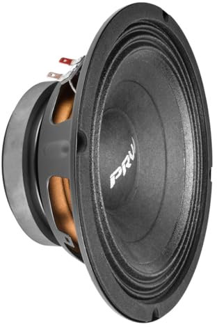 PRV AUDIO 8 Inch Midbass Speaker 8MB450 v2, 450 Watts, 8 Ohm, 2 in Voice Coil, Pro Audio Loudspeaker (Single)