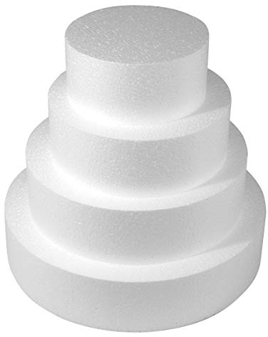 Idea party Base per Torta Circolare in Polistirolo Altezza 10 cm Cake Desing (Diametro 15)