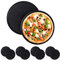 Relaxdays 10x Teglia per Pizza, Set, Rotonda, Forata, Antiaderente, per Crostate, Acciaio al Carbonio, ∅ 32 cm, Grigio