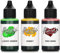 Octopus 3X 30 ml Fluids Alcohol Ink Set Lucky Green, Honey, RED Wine Alkohol Ink, Alkoholtinte für Fluid Art, Resin Art und Epoxidharz Farbe
