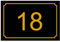 Hausnummernschild - Nummernschild aus PVC - Gravierte, personalisierbare Tafel 15 x 10 cm (Schwarz mit gelber Goldschrift)