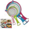 AMOYER Plastique Fine Passoire Passoire Tamiser la Farine avec poignée jus thé Passoire Outil de Cuisine Outils Accessoires 4pcs / Set