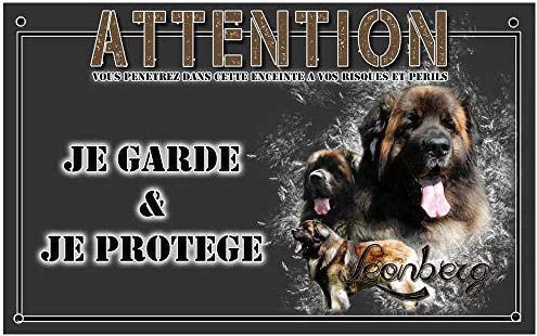 Je Monte la Garde personnalisée Chien leonberg - pré perforée et vis comprises. De 30 cm à 15 cm…