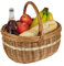 Wicker Shopping Basket with Handle - Willow Oval Deluxe Shopper Basket - Traditional French Market Basket Designed for Strolls to Farmers Markets and Farm Shops