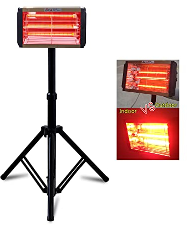 DATOUBOSS Infrarot Lacktrockner Aushärtungslampe 1000W kurzwellig Auto Farbtrockner Infrared Dryer Spotlight mit Halterung (70–160 cm) (220 V EU)