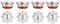 EASY LIFE Set mit 4 Vintage NUTCRACKERS Schüsseln