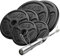 Marbo Sport Set 75kg | olympische Langhantelstange 180 cm ø50mm + Hantelscheiben 2x15kg, 2x10kg, 2x5kg | Made in EU