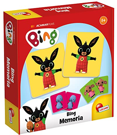 LISCIANI- memo Games, Bing Memoria, Multicolore, 18.8 cm x 18.8 cm x 5.7 cm, 95230