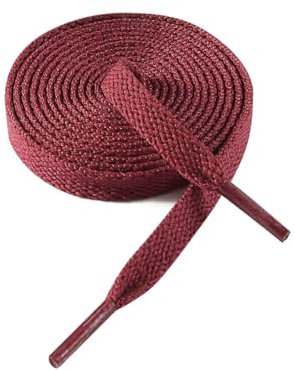 VSUDO Schnürsenkel Rot 70 cm Flach – 8mm Breite Schnürsenkel für Sneaker, Sportschuhe, Kinderschuhe – Deep Red Shoelaces, Ersatz Schuhbänder für Damen & Herren (1 Paar-Dunkelrot-070cm)