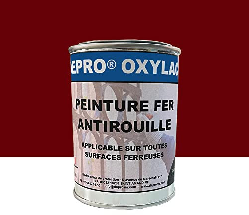 DEPROMA OXYLAC Peinture antirouille pour métal neuf et rouillé - 200GR (ROUGE MAC CORMICK)