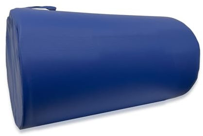 QUIRUMED Rollkissen, 55 x 30 cm, blau, Kunstleder, Schaumstofffüllung, für Yoga, für Fitness, für Massage
